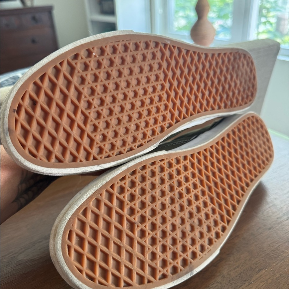 Vans Men's Olive Slip-On Sneakers - Picture 5 of 6